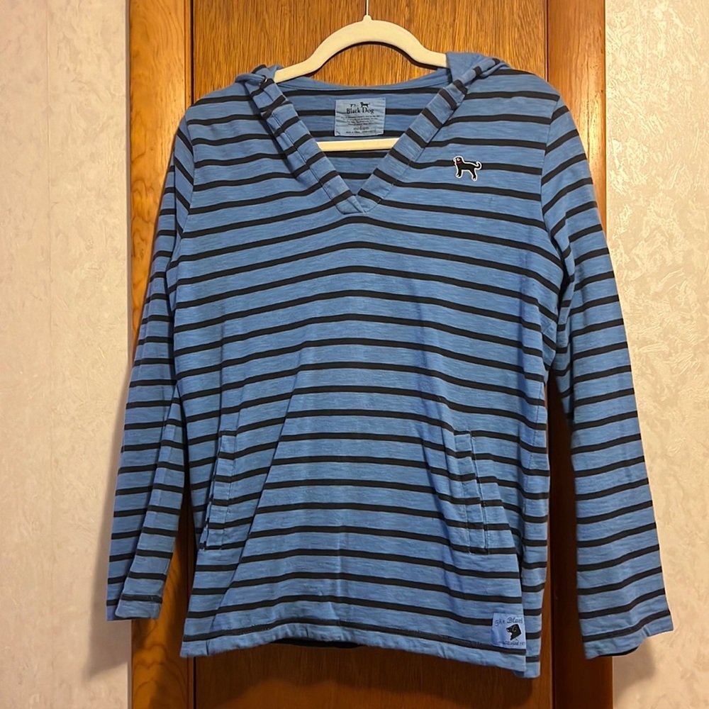The Black Dog Striped Hoodie Sweatshirt